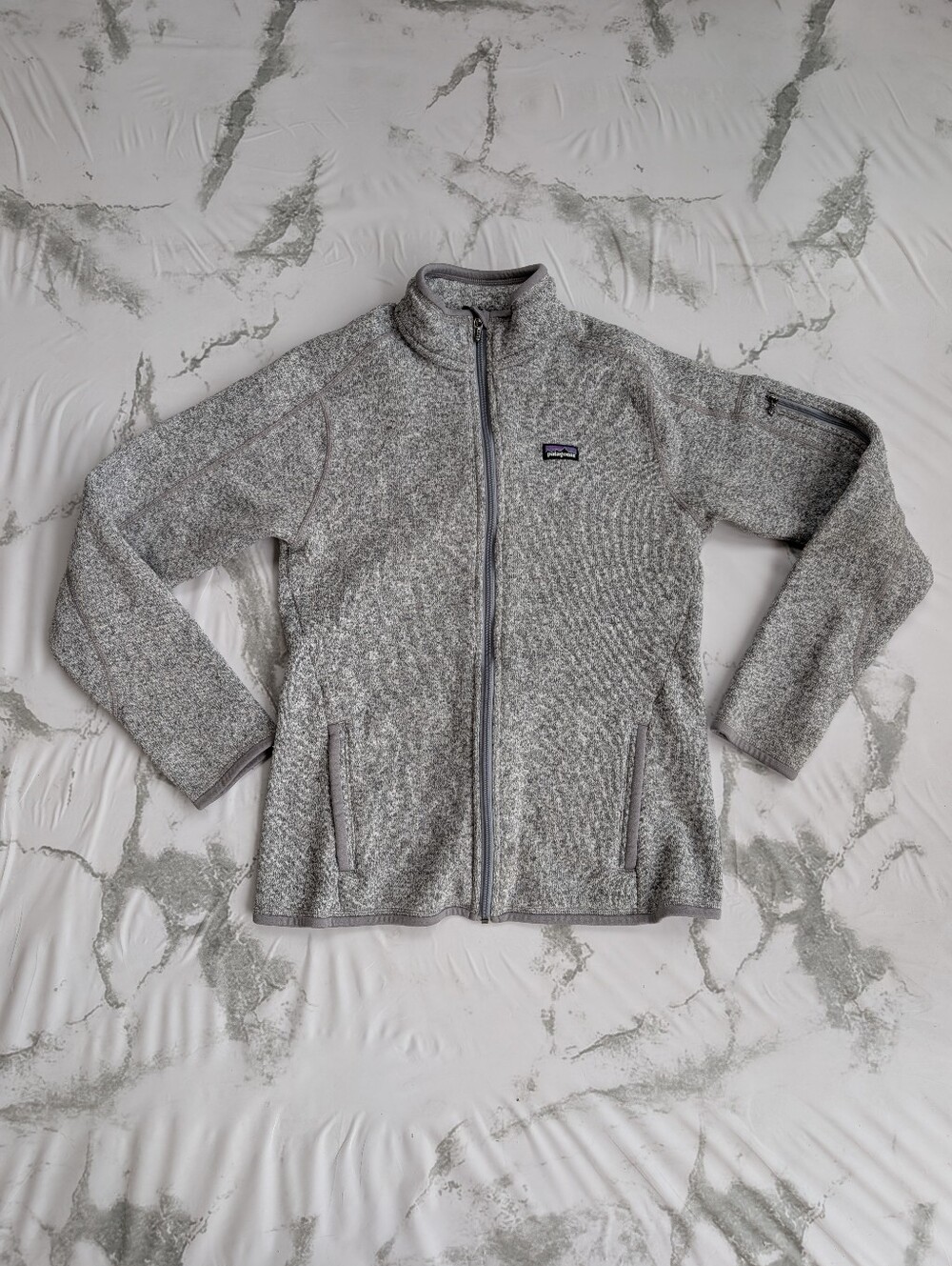 Patagonia Grey Marled Full Zip Better Sweater Fleece Jacket Womens Size Medium